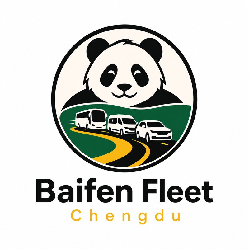 Baifen Fleet panda and vehicle logo