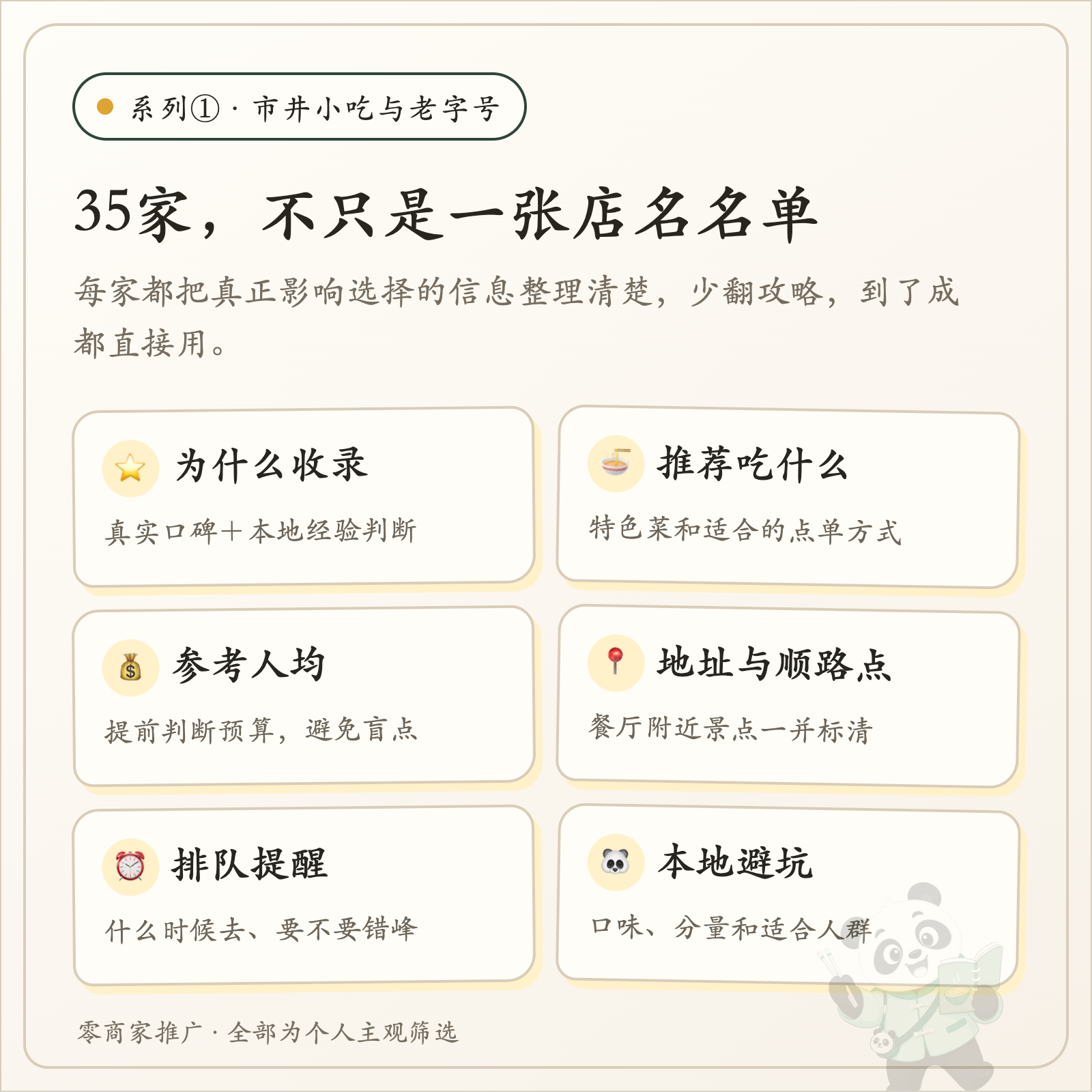 Information contained in the first list of Chengdu Specialty Food Encyclopedia